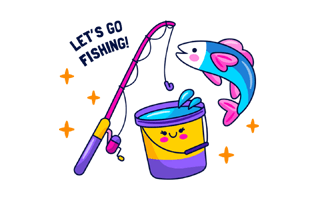 Fishing Sticker PNG