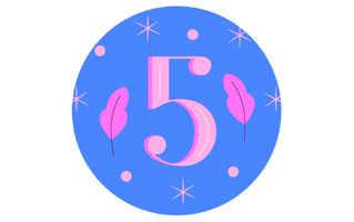 Five Sticker PNG