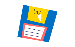 Floppy Disc Sticker PNG