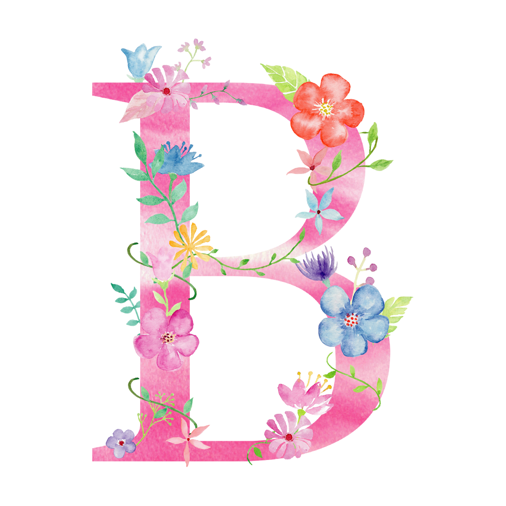 Floral Alphabet  Transparent Image