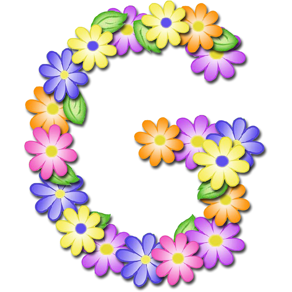Floral Alphabet Transparent Picture