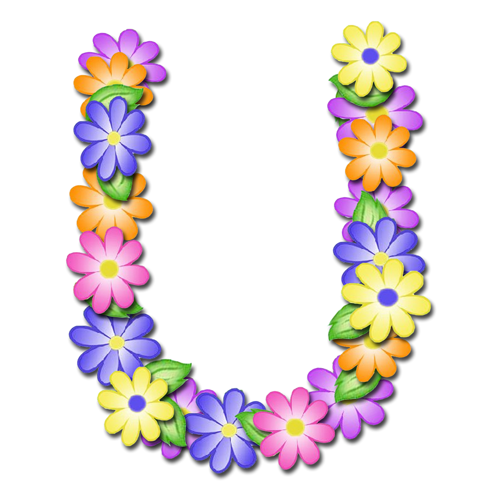 Floral Alphabet  Transparent Clipart