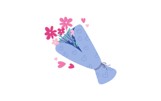 Flower Bouquet Sticker PNG