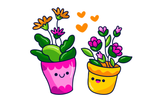 Flower Pot Free Sticker PNG