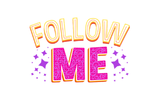 Follow Me Sticker PNG