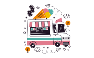 Food Truck Free Sticker PNG