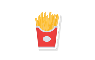 French Fries Sticker PNG