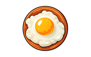 Fried Egg Sticker PNG