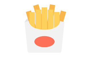 Fried Potatoes Free Sticker PNG