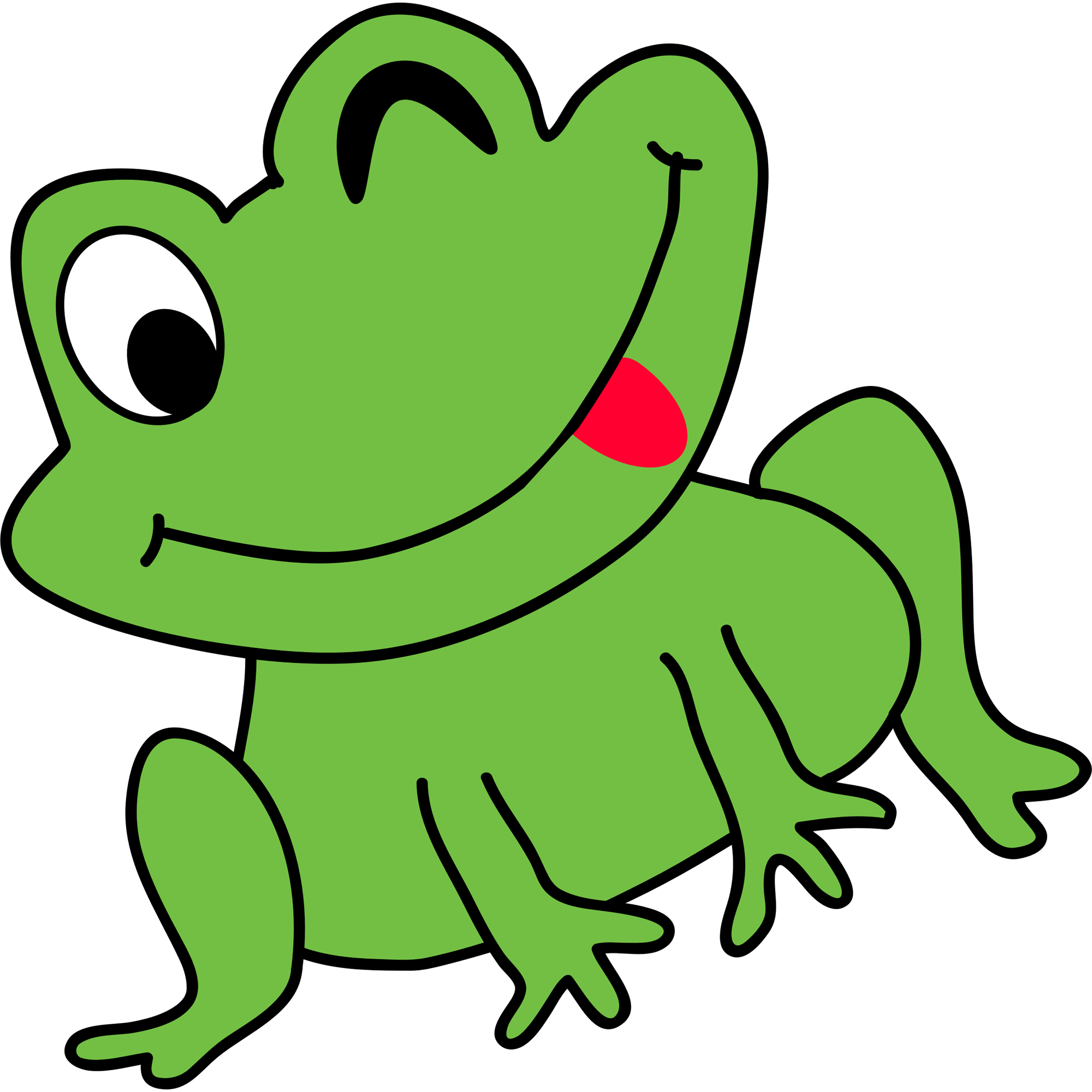 Frog Cartoon  Transparent Clipart