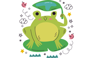 Frog Sticker PNG