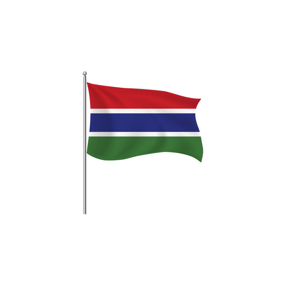 Gambia Flag Transparent Clipart