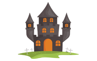 Ghost Castle Sticker PNG