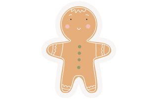 Gingerbread Man Sticker PNG