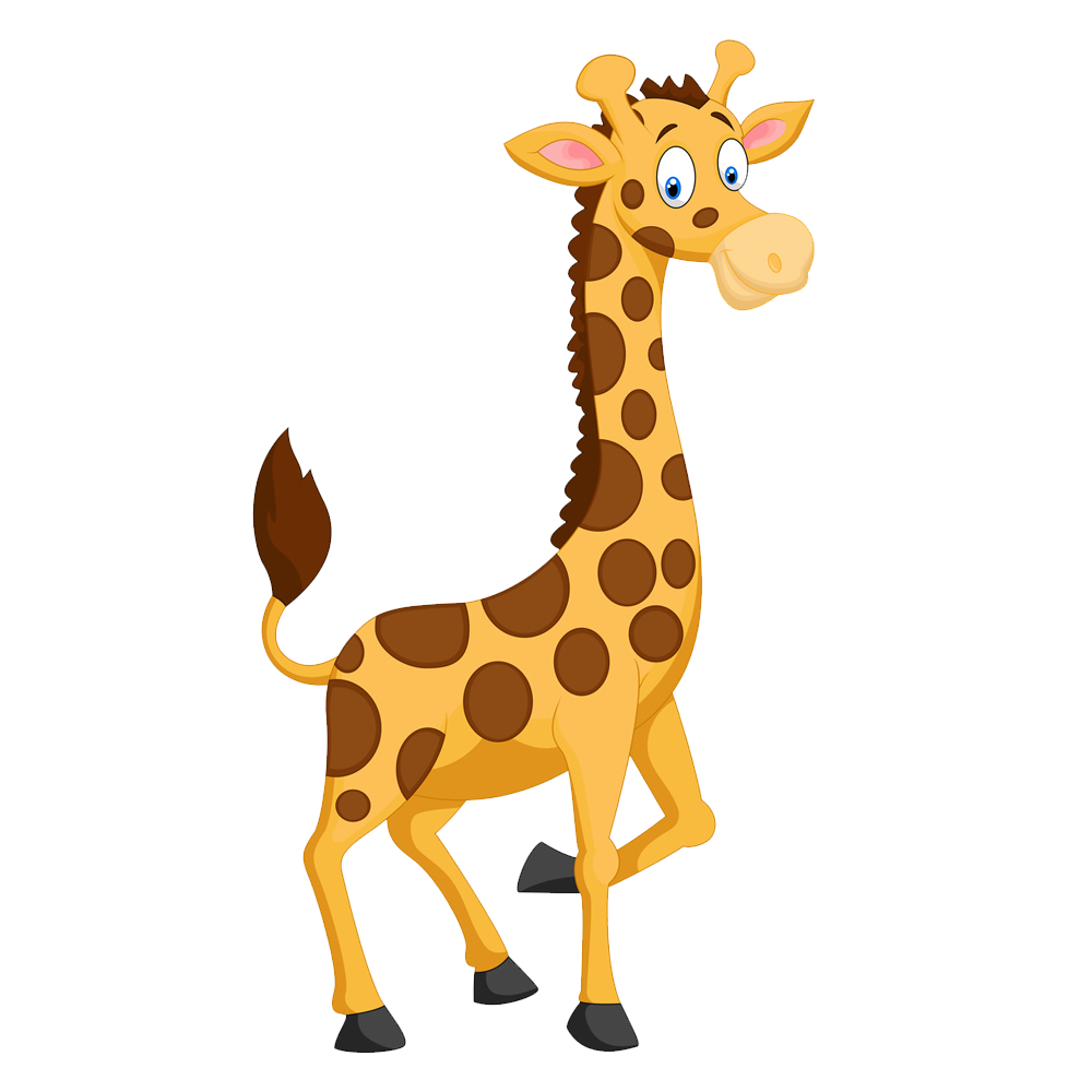 Giraffe Cartoon  Transparent Photo
