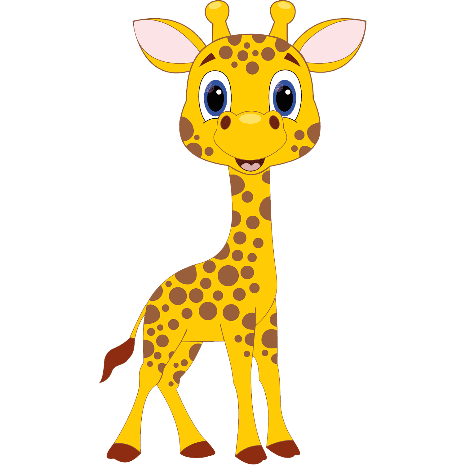 Giraffe Cartoon  Transparent Clipart