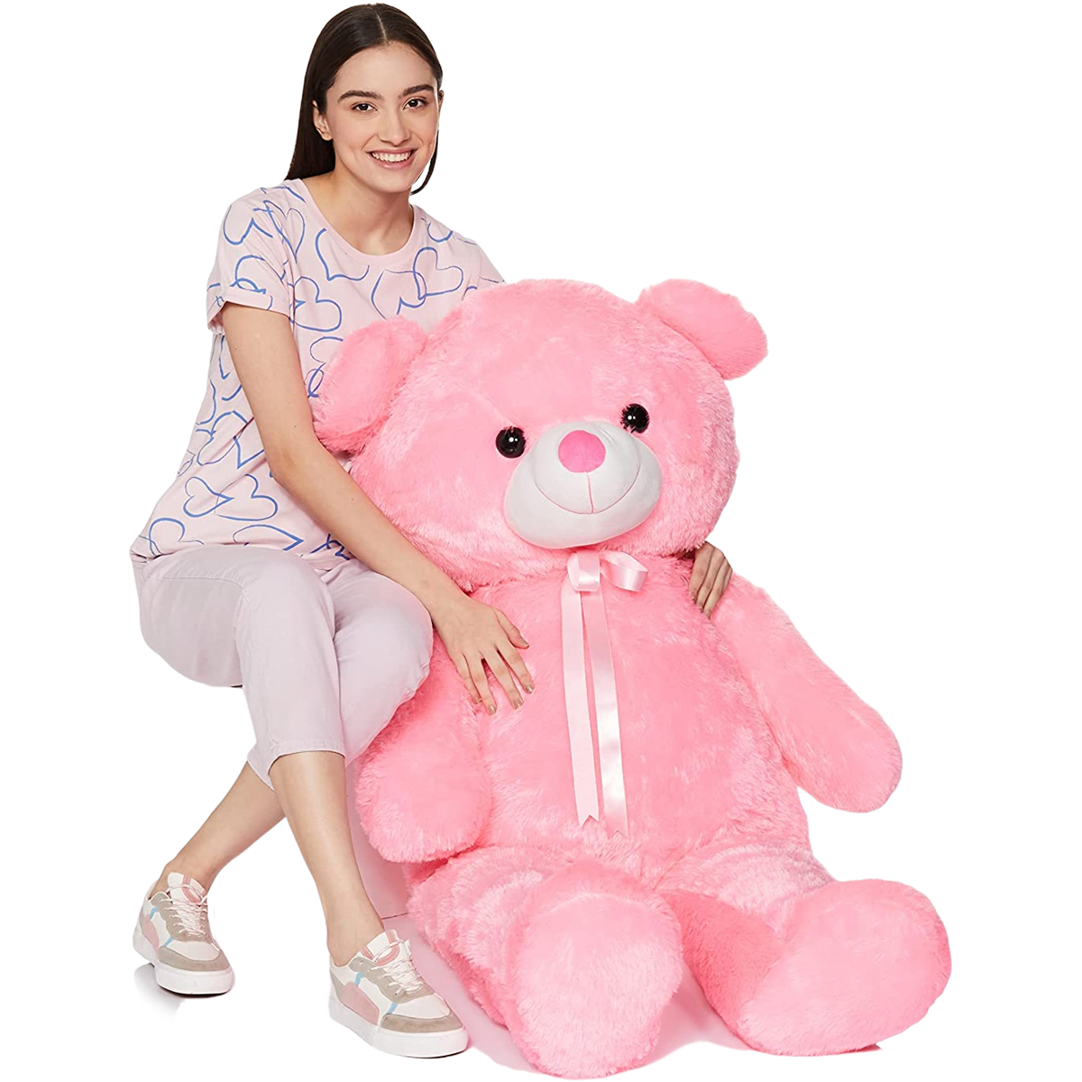 Girl with Teddy Bear Transparent Image
