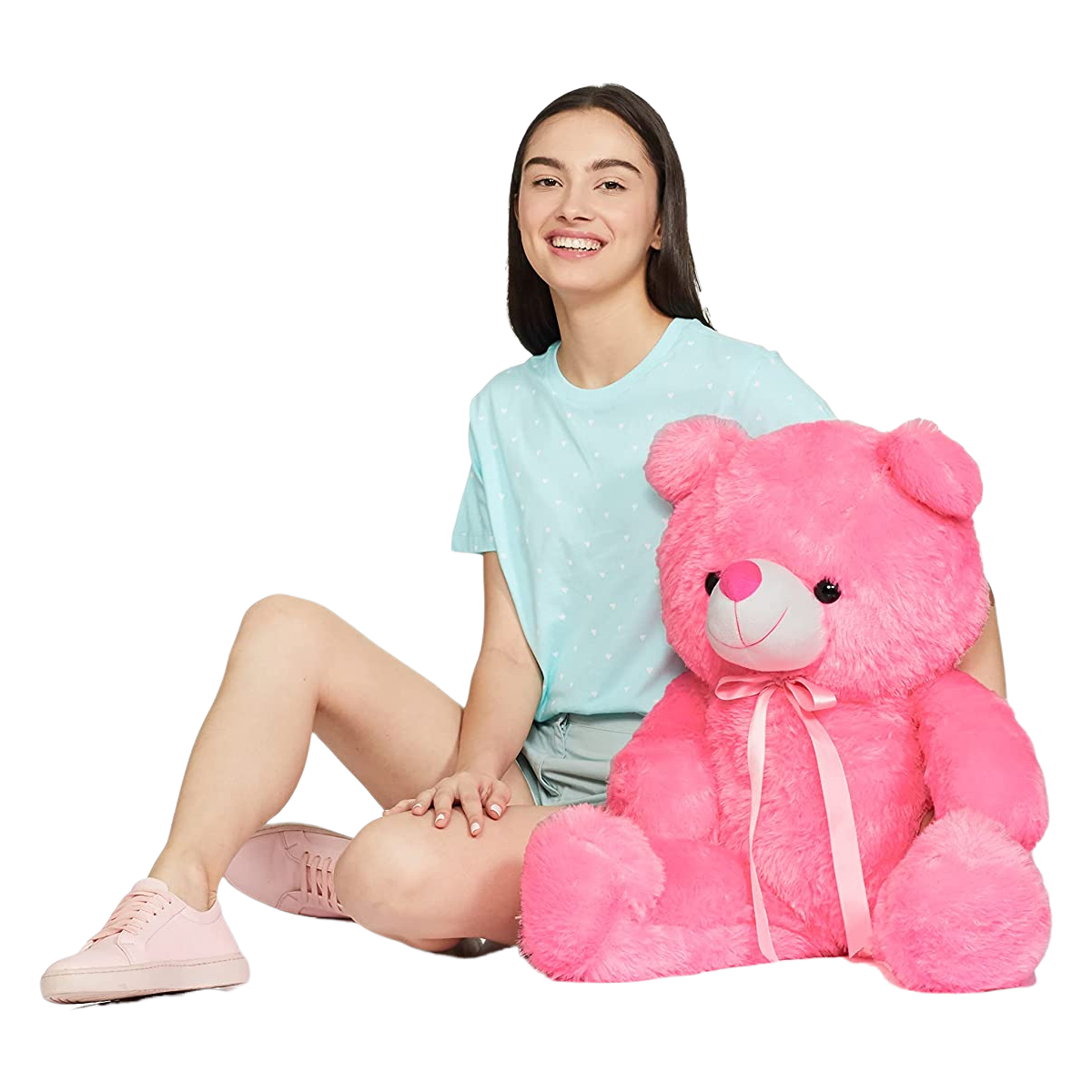 Girl with Teddy Bear Transparent Photo