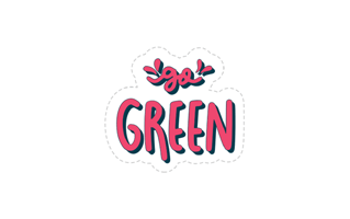Go Green Sticker PNG