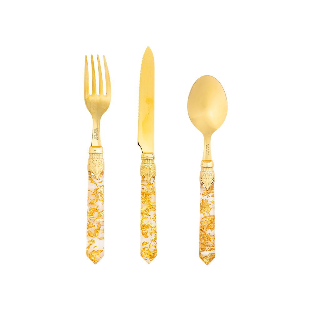 Gold Cutlery Transparent Image