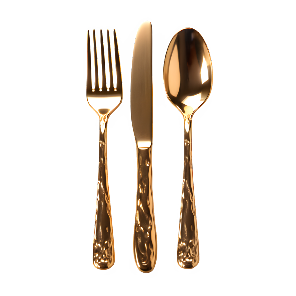 Gold Cutlery Transparent Picture