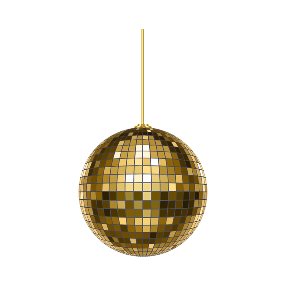 Gold Disco Ball Transparent Image
