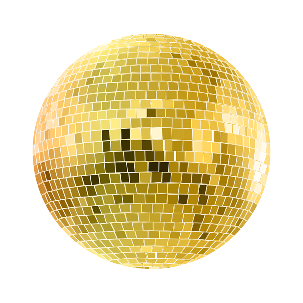 Gold Disco Ball Transparent Photo
