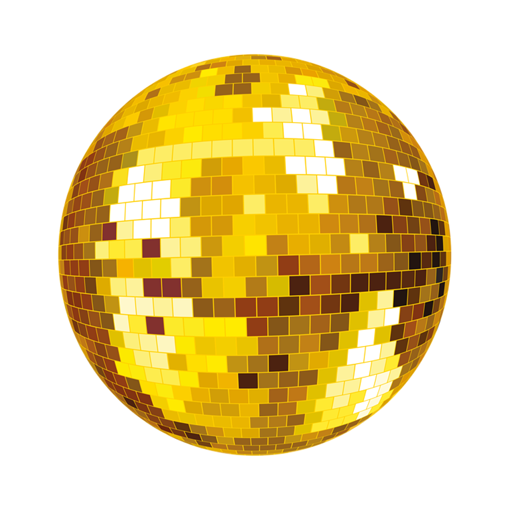 Gold Disco Ball Transparent Clipart
