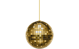Gold Disco Ball PNG