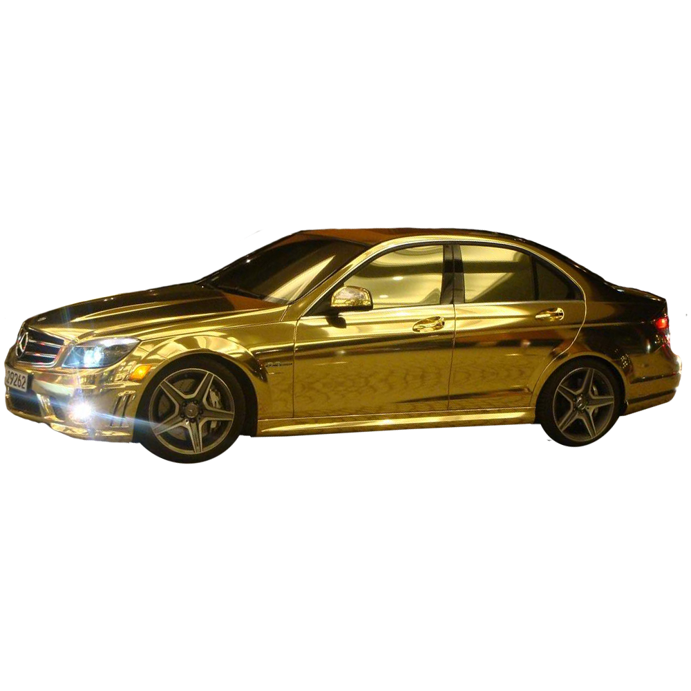 Golden Car Transparent Image