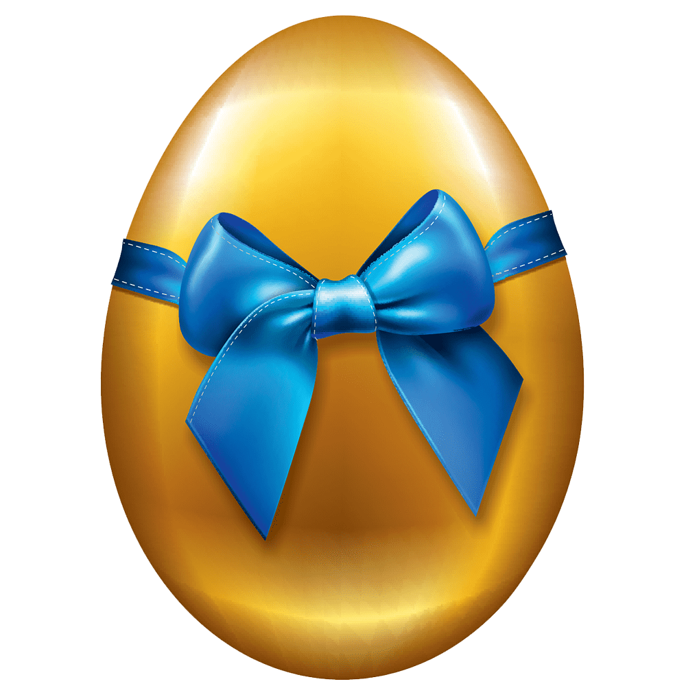 Golden Easter Egg  Transparent Photo