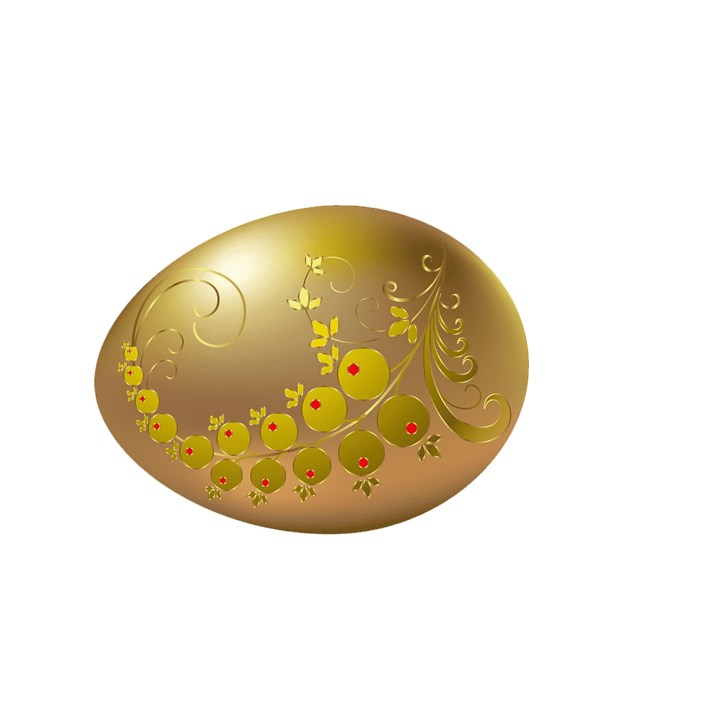 Golden Easter Egg Transparent Picture