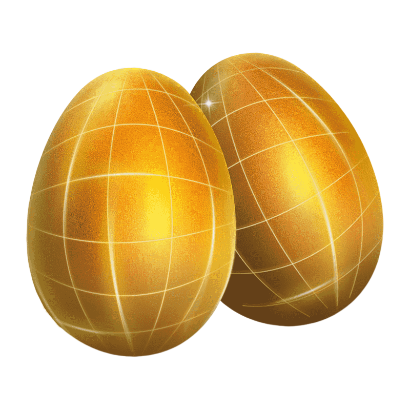 Golden Easter Egg  Transparent Clipart