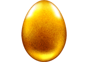 Golden Easter Egg PNG