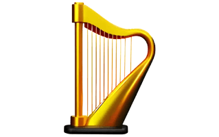 Golden Harp PNG