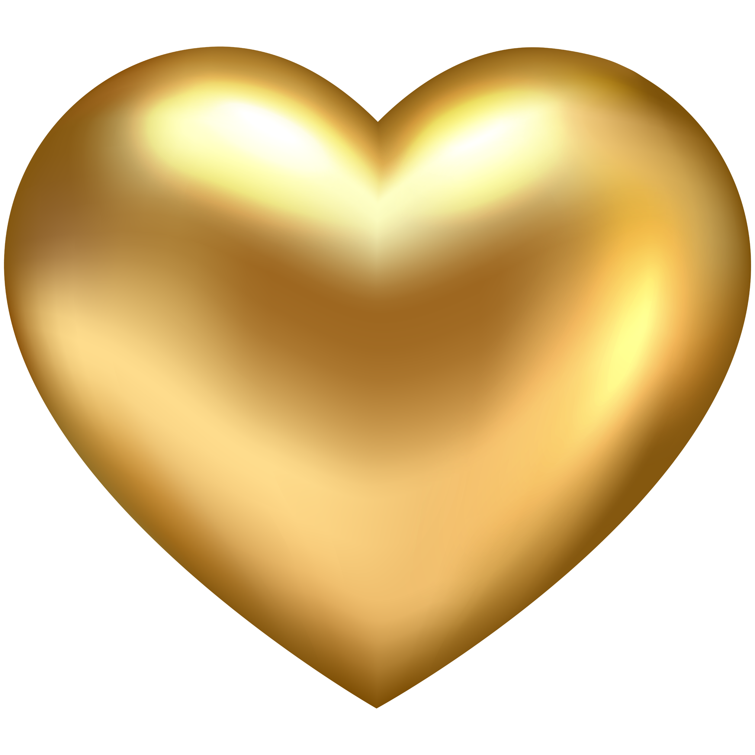 Golden Heart Transparent Photo
