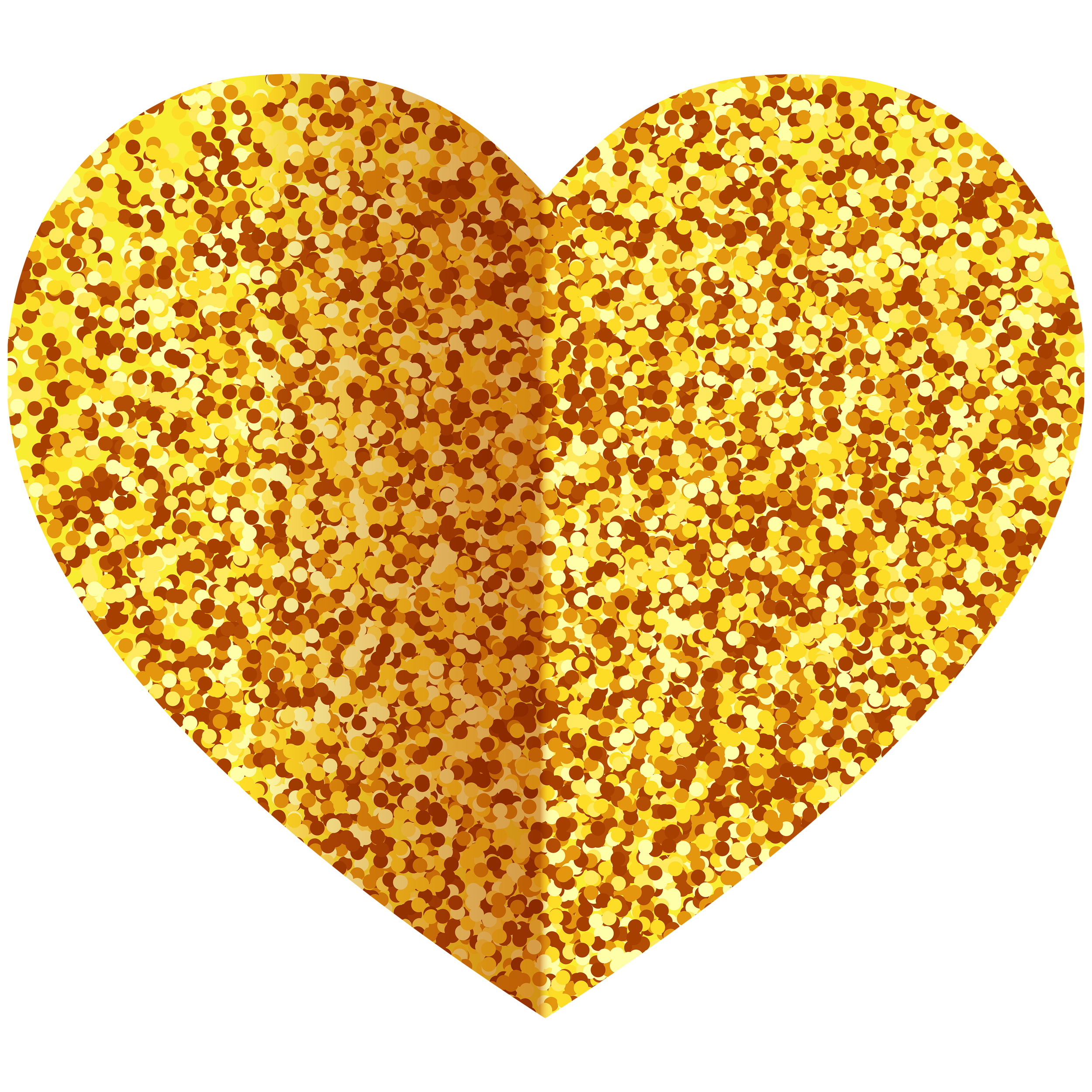 Golden Heart Transparent Picture