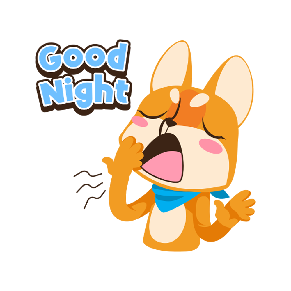 Good Night Free Sticker Transparent Gallery