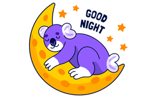 Good Night Sticker PNG