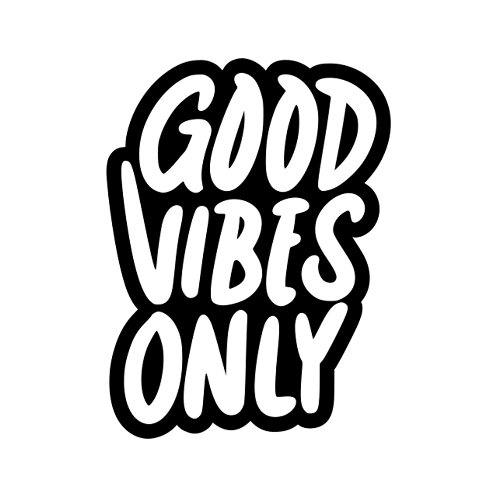 Good Vibes Only Sticker Transparent Photo
