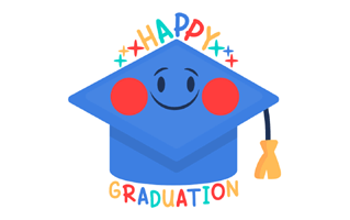 Graduate Cap Sticker PNG