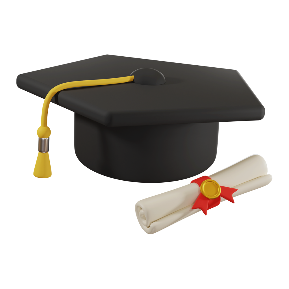 Graduation Cap With Diploma Certificate  Transparent Image