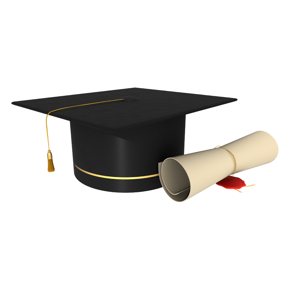 Graduation Cap With Diploma Certificate  Transparent Clipart