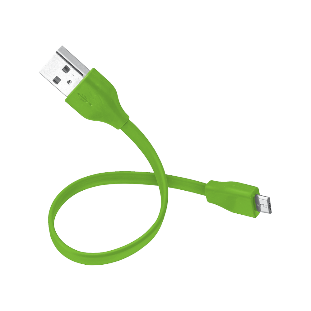 Green USB Cable Transparent Image