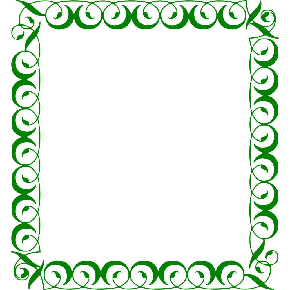 Green Border Frame Transparent Clipart