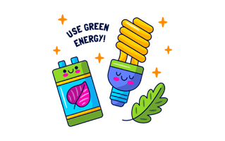 Green Energy Free Sticker PNG
