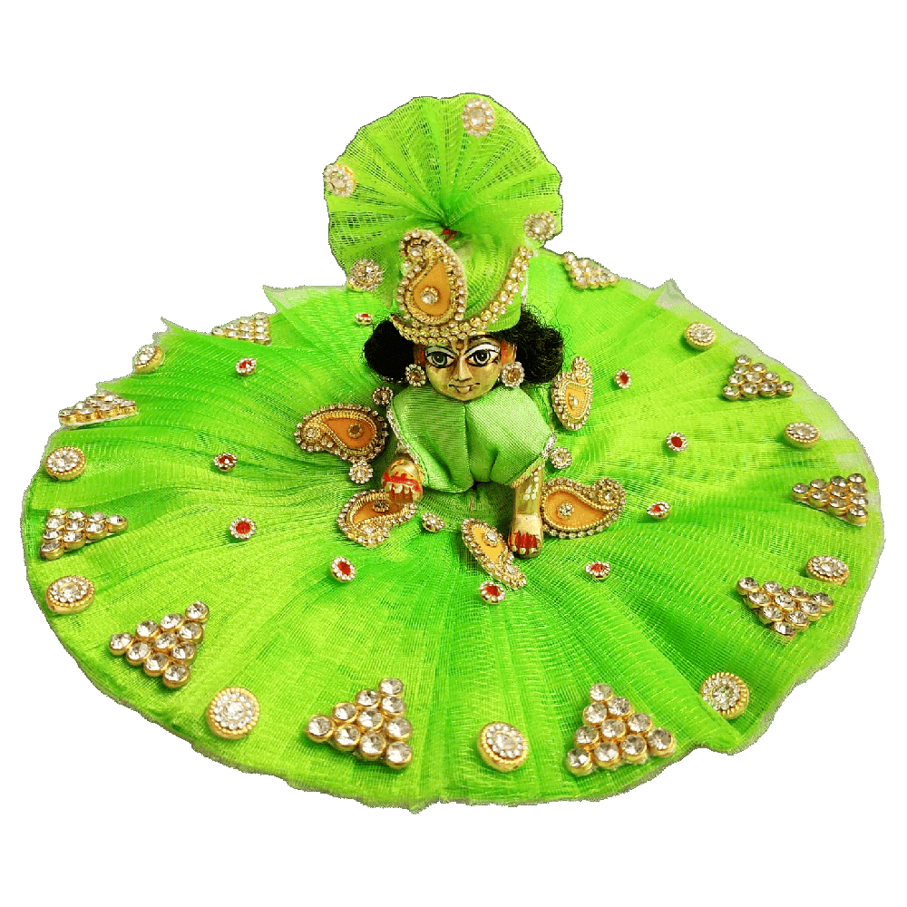 Green Laddu Gopal Dress  Transparent Gallery