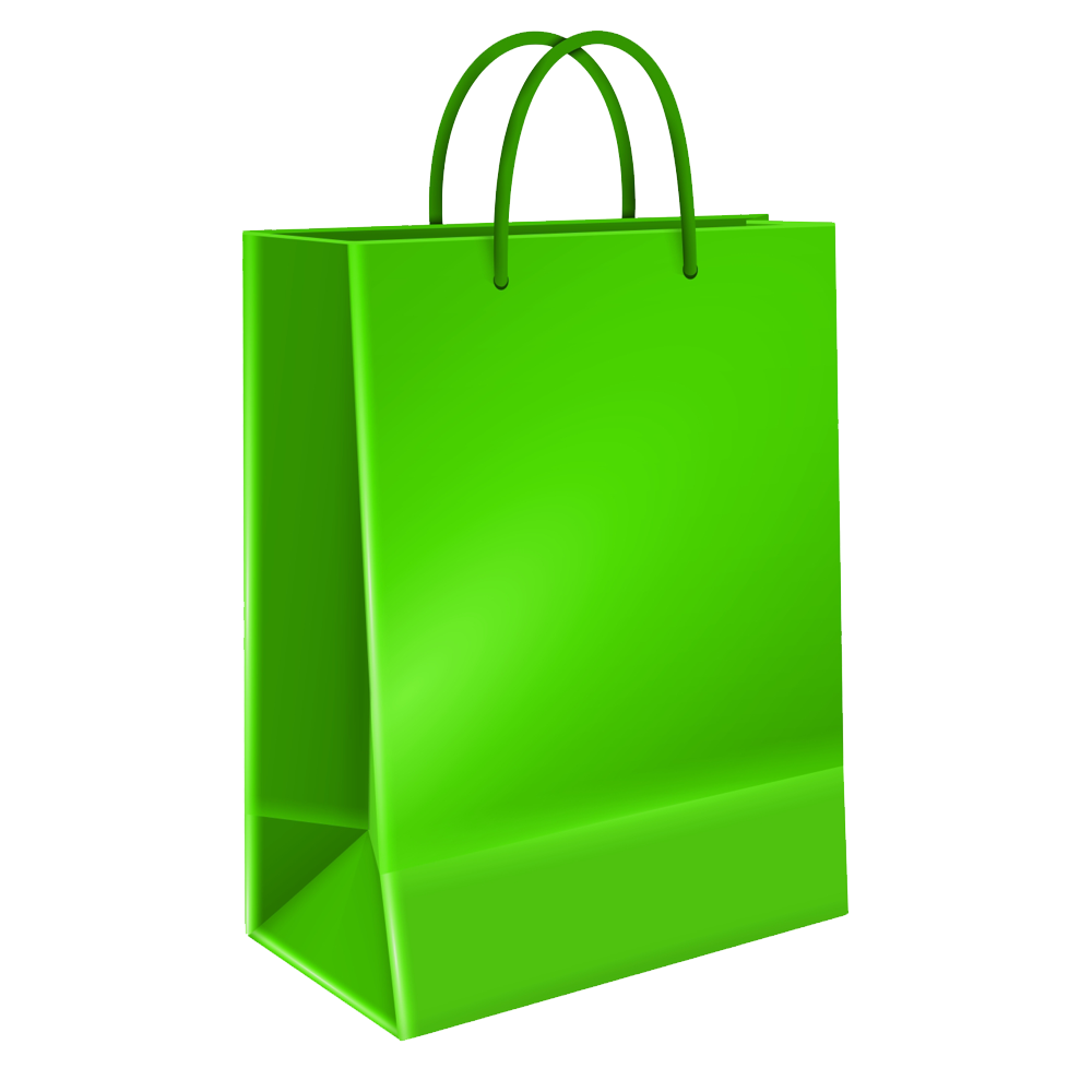 Green Paper Bag Transparent Picture