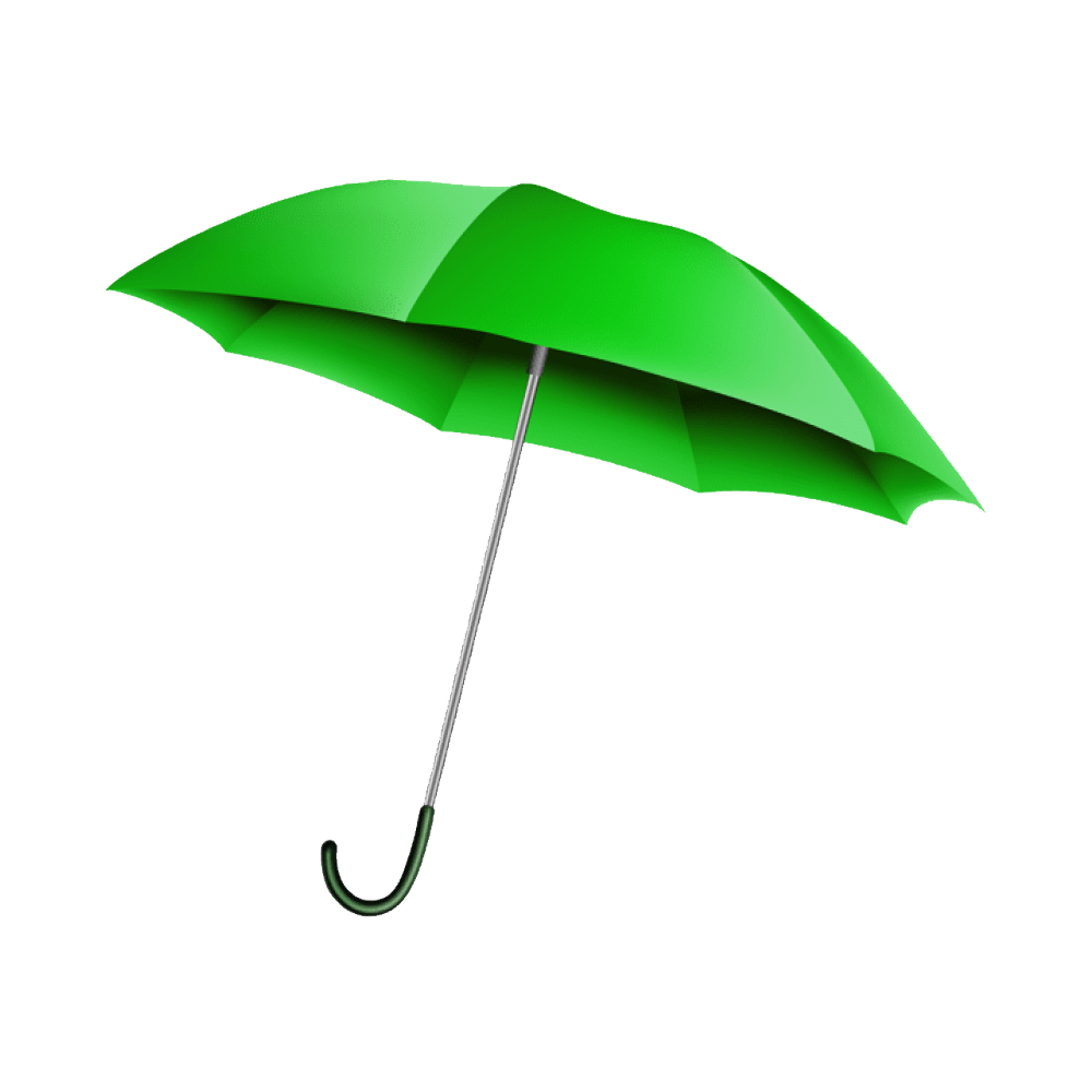 Green Umbrella Transparent Picture