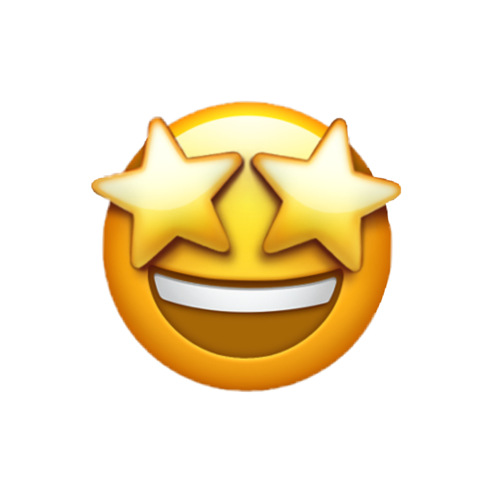 Grinning Face With Star Eyes  Transparent Image